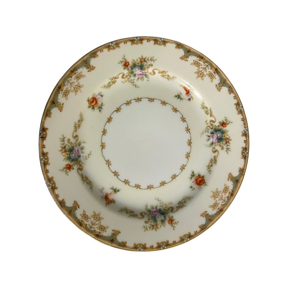 MCM Empress China Regent Five Salad Plates Ivory & Cream Floral 7.5"